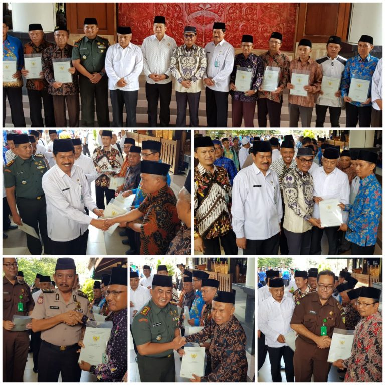 Forkopimda Kab Malang Serahkan 287 Bidang Wakaf