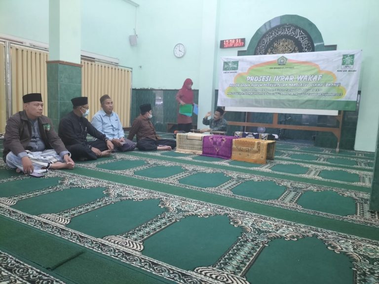 Ikrar Wakaf 5 Bidang BHNU di Masjid Al-Falah Singosari