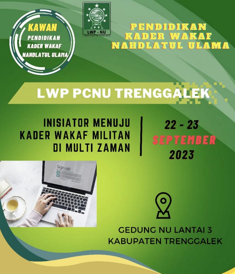 Pendidikan kader wakaf Nahdlatul Ulama LWP PCNU Trenggalek