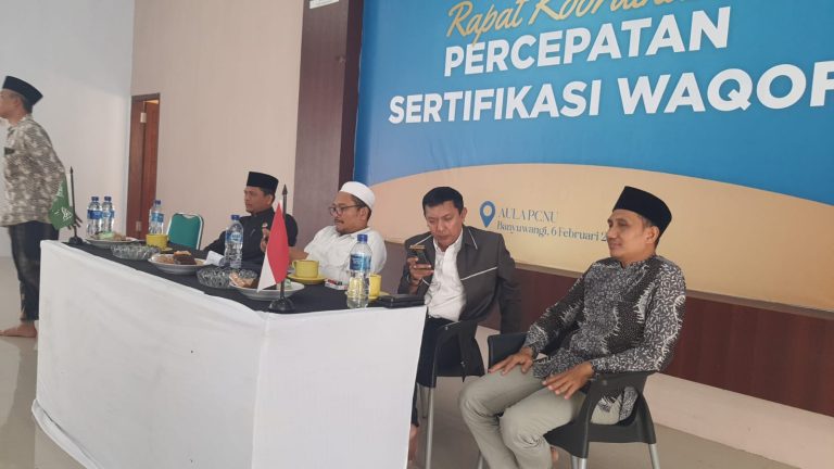 Rakor Percepatan Sertifikasi Wakaf PCNU Banyuwangi